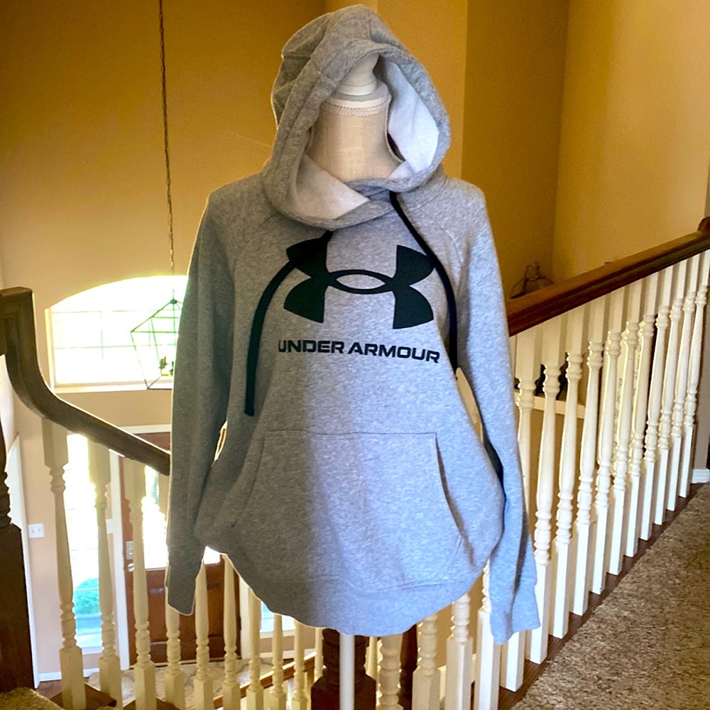 Like New Under Armor Rival Fleece Logo Hoodie